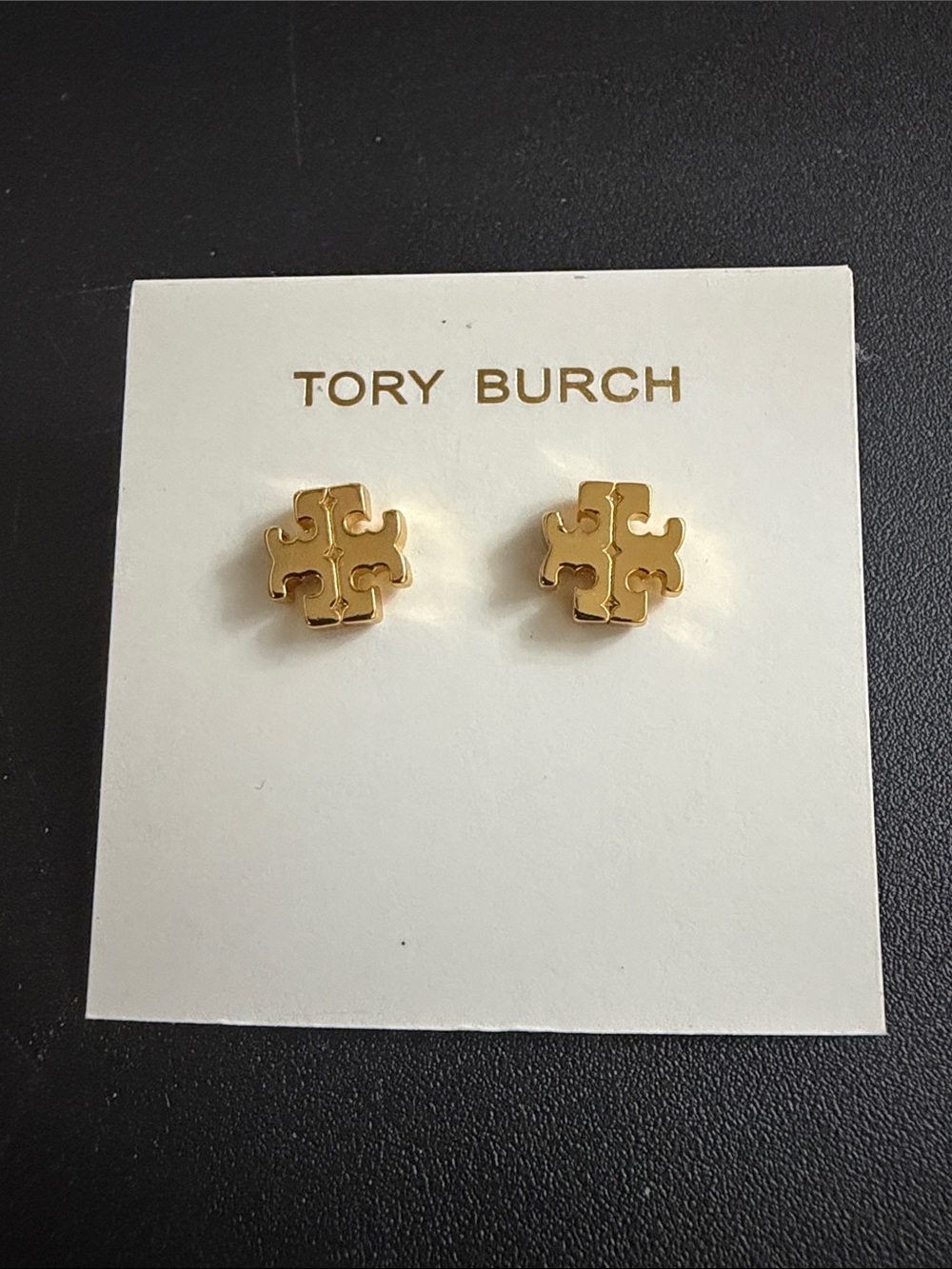 Tory Burch Gold Logo Flower Stud Earrings firm price